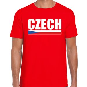 Czech / Tsjechie supporter t-shirt rood voor heren