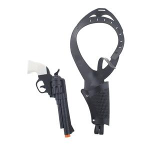 Carnaval/verkleed speelgoed holster met revolver/pistool - zwart - voor volwassenen/kinderen