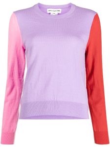 Comme Des Garçons Girl pull colour block à col rond - Rose