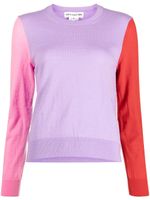 Comme Des Garçons Girl pull colour block à col rond - Rose