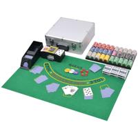 VidaXL Poker/blackjack set met 600 chips aluminium