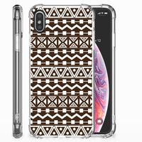 Apple iPhone X | Xs Doorzichtige Silicone Hoesje Aztec Brown - thumbnail