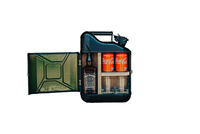 Jerrycan Jack Daniels Giftset - Zwart - Uniek Cadeau - Authentiek en Stijlvol - Jerrycan