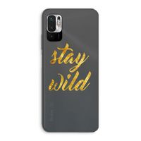 Stay wild: Xiaomi Redmi Note 10 5G Transparant Hoesje