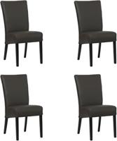 Set van 4 Donkerbruine leren landelijke eetkamerstoelen Just - Toledo Leer Caffe (donkerbruin leer) Set van 4 Donkerbruine leren landelijke eetkamerstoelen Just - Toledo Leer Caffe (donkerbruin leer)