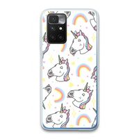 Rainbow Unicorn: Xiaomi Redmi 10 Transparant Hoesje Rainbow Unicorn: Xiaomi Redmi 10 Transparant Hoesje