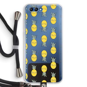 Ananas: Honor 10 Transparant Hoesje met koord