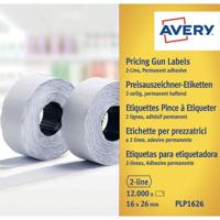 Prijsetiket Avery PLP1626 16mmx26mm permanent wit