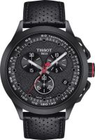 Horlogeband Tissot T600047413 / T1354173705101A Leder Zwart 22mm