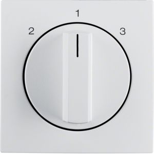 Berker S1 ventilatorschakelaar met draaiknop 2-1-3 polarwit mat