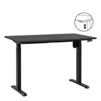 Leen Bakker - Bureau Homeworx Zit/sta Elektrisch Verstelbaar - / - 75/118x120x70 Cm - Metaal/Hout/Mangohout - Zwart