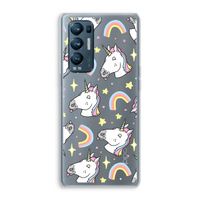 Rainbow Unicorn: Oppo Find X3 Neo Transparant Hoesje