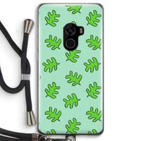Groene blaadjes: Xiaomi Mi Mix 2 Transparant Hoesje met koord