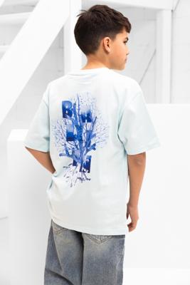 Ballin Amsterdam Lost In Coral T-Shirt Kids Lichtblauw - Maat 140 - Kleur: Lichtblauw | Soccerfanshop
