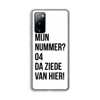 Da ziede van hier: Samsung Galaxy S20 FE / S20 FE 5G Transparant Hoesje