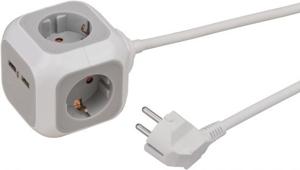 Brennenstuhl ALEA-Power socket kubus 4-voudig (met 1,4 m kabel en kinderbeveiliging) - 1150100