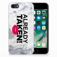 iPhone SE 2022 | SE 2020 | 8 | 7 | Siliconen hoesje | met naam Already Taken White