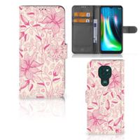 Motorola Moto G9 Play | E7 Plus Hoesje Pink Flowers