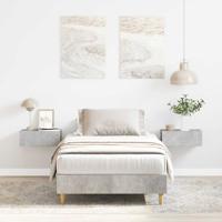 Bedframe zonder matras 75x190 cm spaanplaat betongrijs