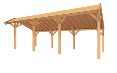 YARD Outdoor SUBLIME Kapschuur - 800x300 cm Douglashout- Kapschuurdak- - YARD Outdoor