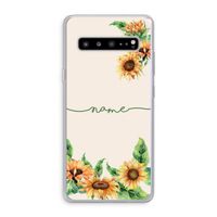 Zonnebloemen: Samsung Galaxy S10 5G Transparant Hoesje