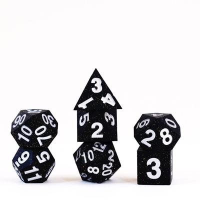 FanRoll Sharp Edge Silicone Dice Set Gold Scatter (7) FanRoll Sharp Edge Silicone Dice Set Gold Scatter (7)