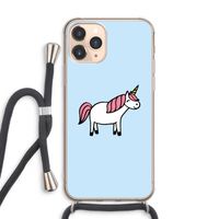 Eenhoorn: iPhone 11 Pro Max Transparant Hoesje met koord