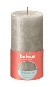 Bolsius Rustiek Stompkaars 130/68 Shimmer Champagne