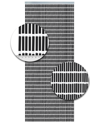 Vliegengordijn Hulzen Zwart - 100cm x 240cm