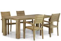 Garden Collections Liverpool/Brighton 200 cm dining tuinset 5-delig - thumbnail