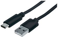 Manhattan 1m, USB 2.0-A/USB-C USB-kabel USB C USB A Zwart - thumbnail