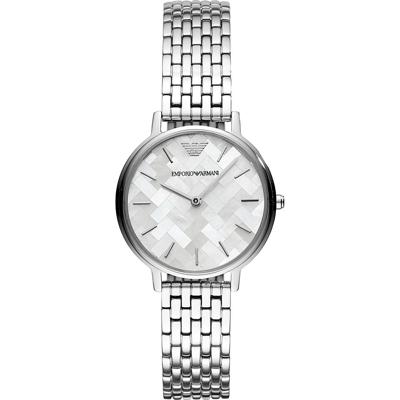 Emporio Armani AR11112 dameshorloge van roestvrij staal met twee wijzers