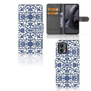 Motorola Edge 30 Neo Hoesje Flower Blue