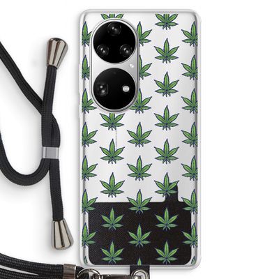 Weed: Huawei P50 Pro Transparant Hoesje met koord