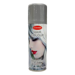 Haarspray of haarverf - kleur zilver - verkleed accessoires - 125 ml - volwassenen en kinderen