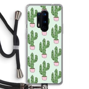Cactus Lover: OnePlus 8 Pro Transparant Hoesje met koord