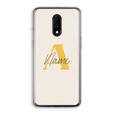 Amber Script: OnePlus 7 Transparant Hoesje