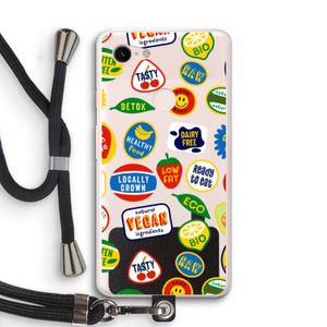 Fruitsticker: Pixel 3 XL Transparant Hoesje met koord