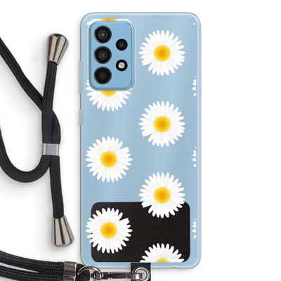 Margrietjes: Samsung Galaxy A52 Transparant Hoesje met koord