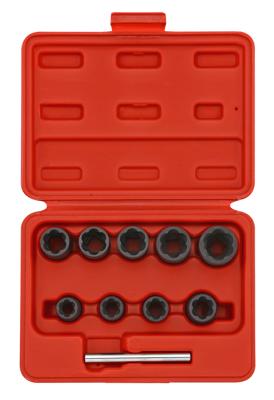 Spiraaldoppenset 3/8", 10-dlg. 300901