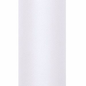 2x Rolletje tule stof wit 50 cm breed