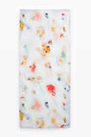 rechthoekige foulard charms - BROWN - U