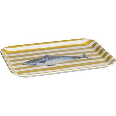 Dienblad Fish - geel - 43x32 cm - Leen Bakker