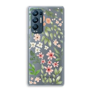 Botanical sweet flower heaven: Oppo Find X3 Neo Transparant Hoesje