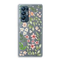 Botanical sweet flower heaven: Oppo Find X3 Neo Transparant Hoesje