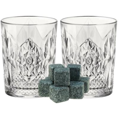 Whiskyglazen - set 6x stuks - 390 ml - incl. 9x whisky ijsblokstenen - cadeau set