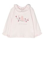 Tartine Et Chocolat t-shirt imprimé à col volanté - Rose