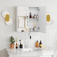 Badkamer Spiegelkast Wandkast met met Spiegel Ruimtebesparende Badkamerkast Opbergkast voor Woonkamer Slaapkamer Wit