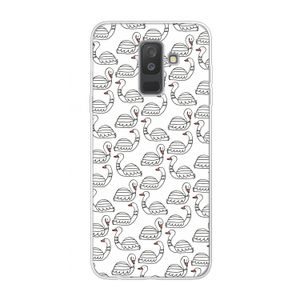 Zwanen: Samsung Galaxy A6 Plus (2018) Transparant Hoesje