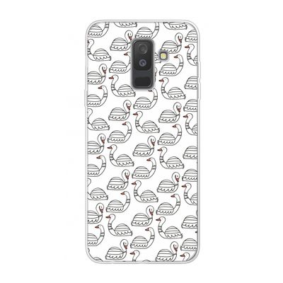 Zwanen: Samsung Galaxy A6 Plus (2018) Transparant Hoesje